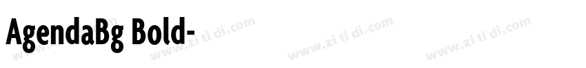 AgendaBg Bold字体转换 AgendaBg Bold字体转换